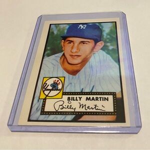 Billy Martin 1983 REPRINT 1952 Series Baseball Card # 175 Vintage Collectible